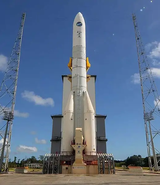Ariane 6 sur son pas de tir
