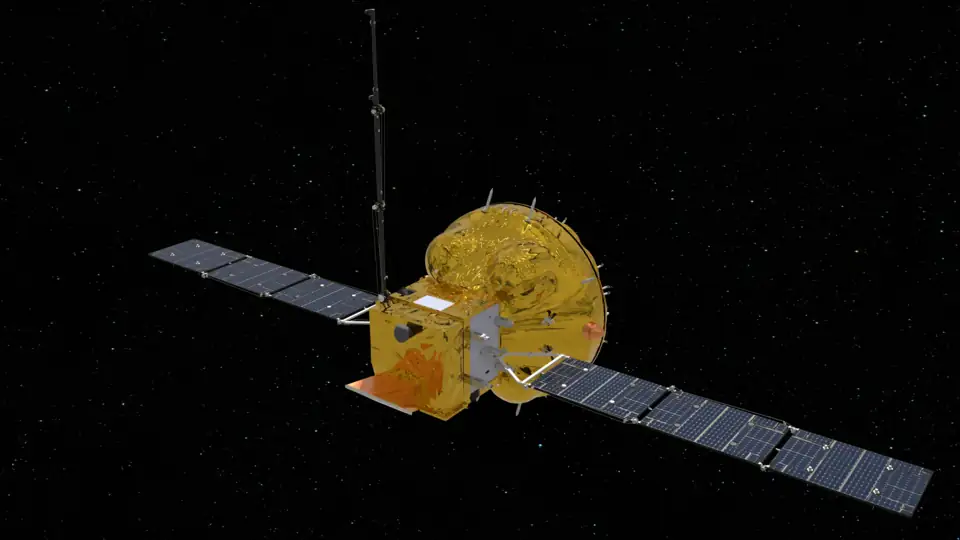 Vue d'artiste du satellite avant le lancement mission SMILE