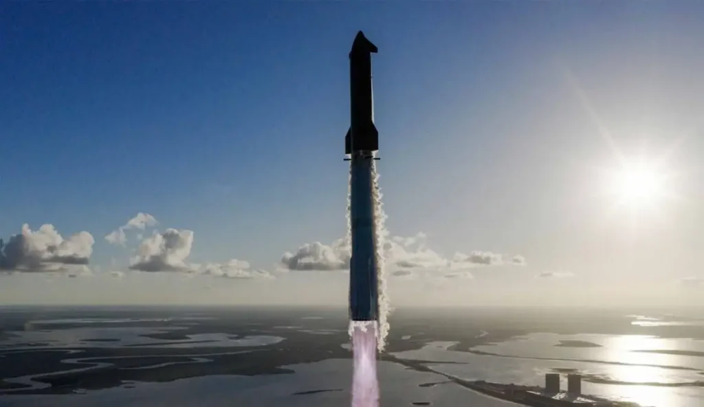 Photo du StarShip lors d'un lancement
